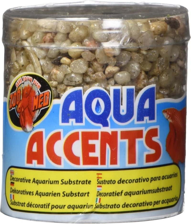 Zoo Med Aqua Accents Light River Pebbles Decorative Substrate, 0.5-lb bag