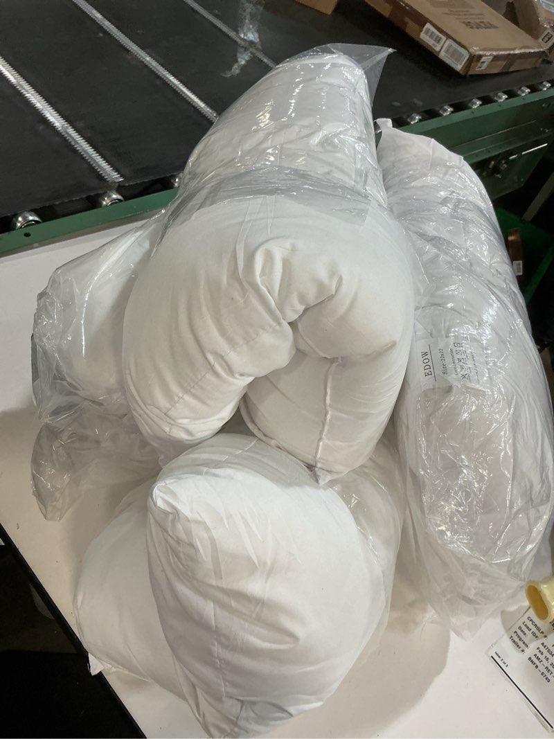 Condition photo showing Good Condition for EDOW Throw Pillow Inserts, Set of 4 Lightweight Down Alternative Polyester Pillow, Couch Cushion, Sham Stuffer, Machine Washable. (White, 22x22) 22"x22"