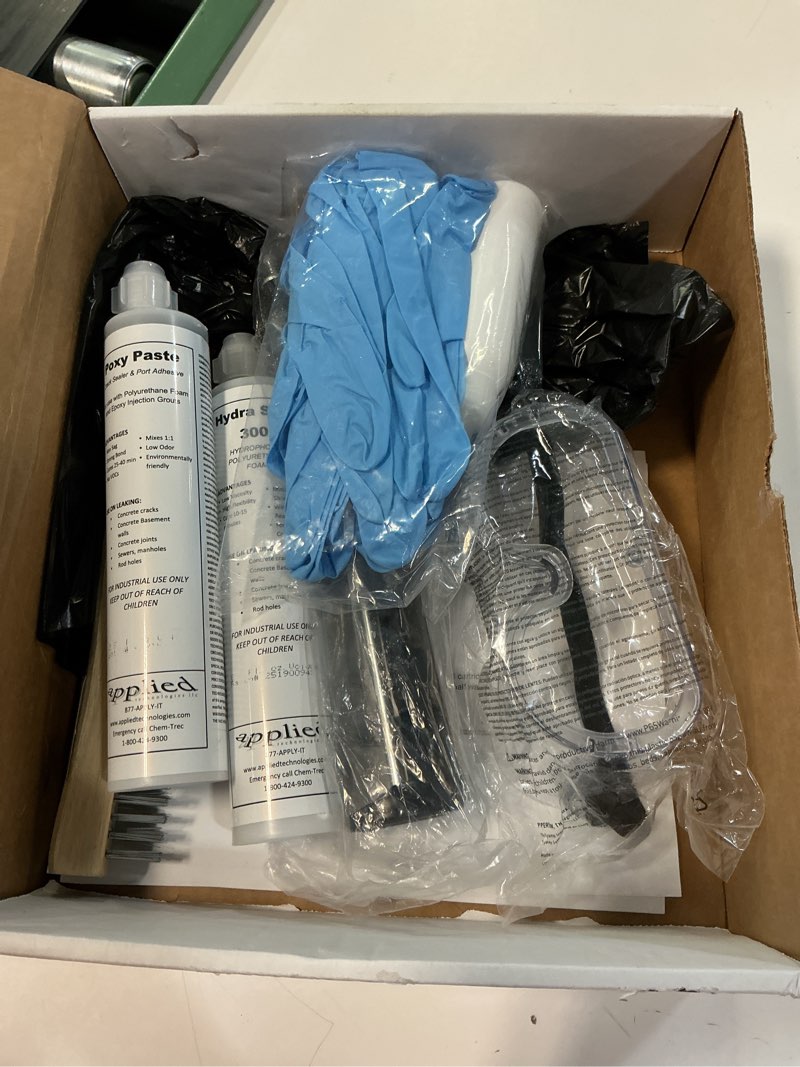 Condition photo showing Good Condition for water pipe & foundation leak repair kit, expanding waterproof sealant foam for pipe penetrations up to 1" diameter, basement waterproofing & concrete wall waterline leak sealer, no-drill diy solution