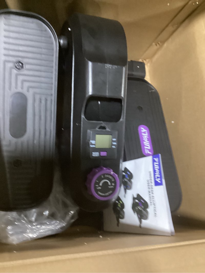 Condition photo showing As Is for FUNMILY Under Desk Elliptical, Ellipse Leg Exerciser, Standing or Seated Mini Elliptical Machines, Portable Bike Pedal Exerciser for Seniors/Adults, Leg Workout Equipment for Home/Office Violet