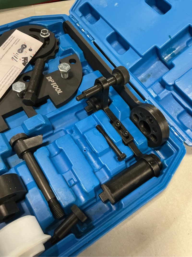 Condition photo showing As Is for dptool camshaft alignment tool kit camshaft chain timing tool set for new volvo 2.0t s60 s80 v60 v70 xc60 xc70 xc80 engines timing belt tool replace 9997490 9997493 9997495 9997496 9997497 for 2.0t