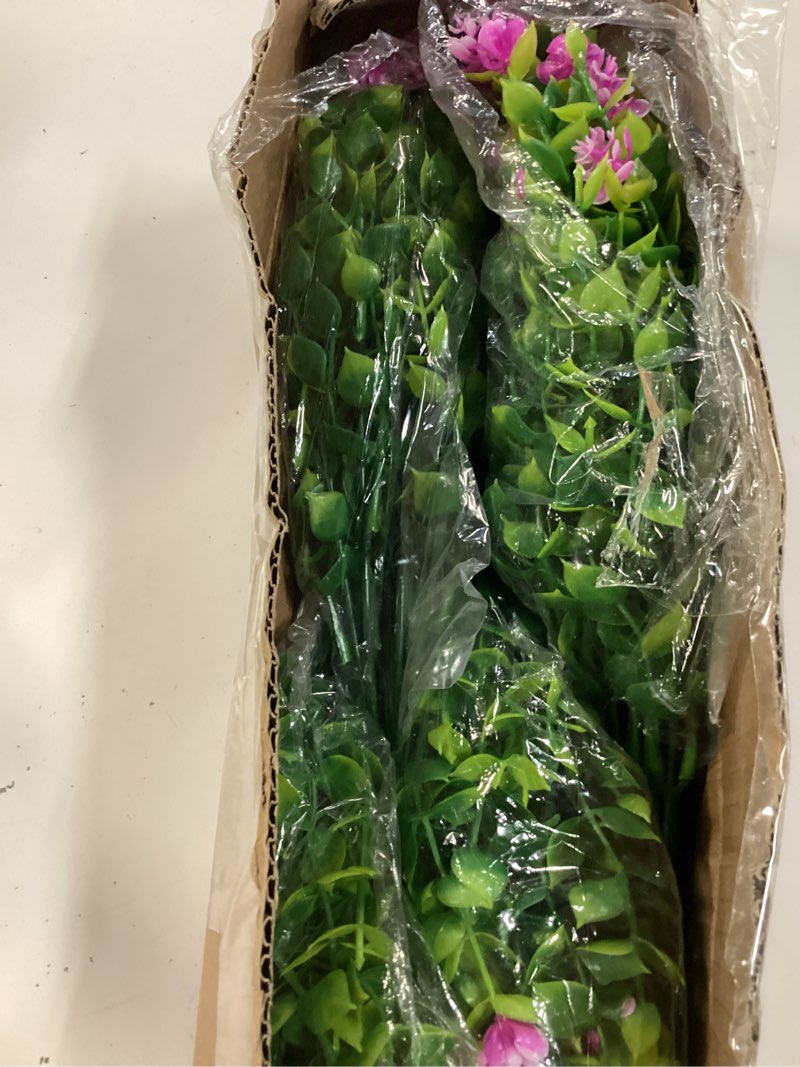 Condition photo showing Good Condition for grunyia 12 bundles artificial flowers for outdoors, uv resistant fake flowers with plastic plants, faux flowers for outside window box front porch hanging planter decor (purple)