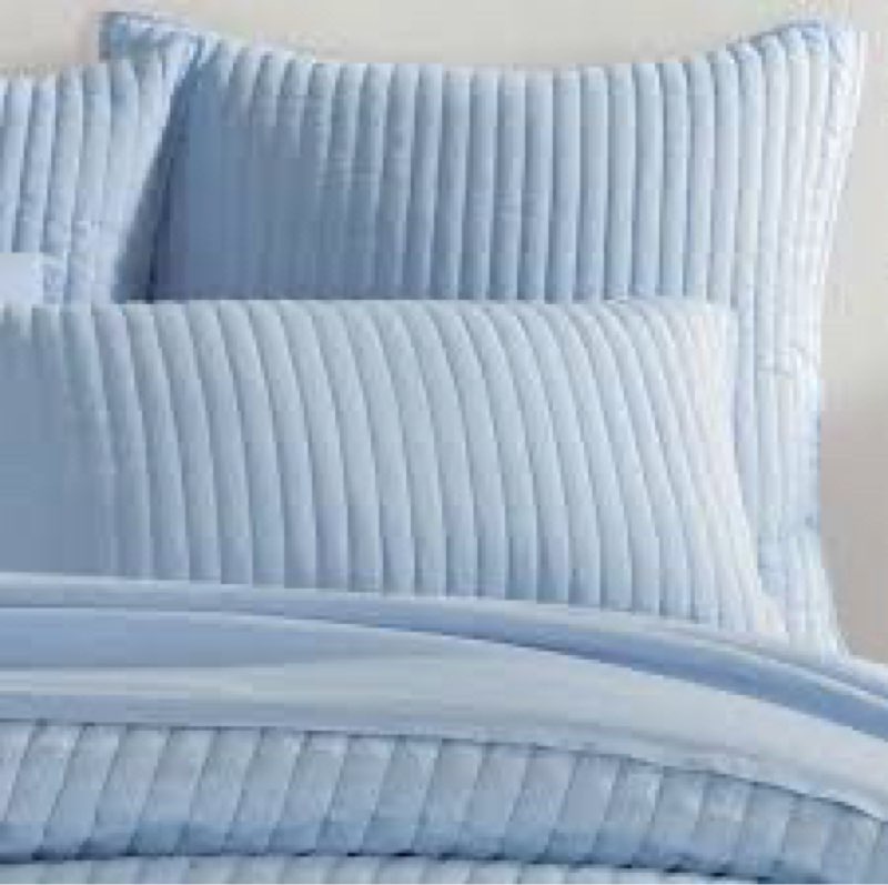 Cozy cotton pillow sham blue 