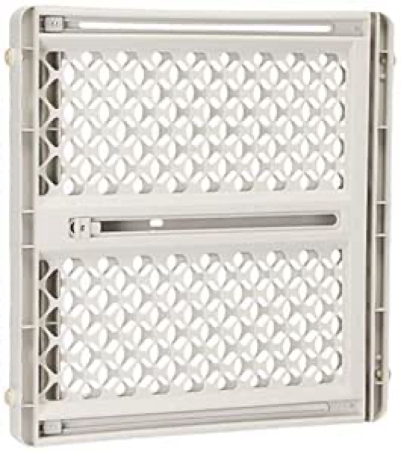 north states pet gate iii pressure mounted white, gray, 2 x 42 x 26"