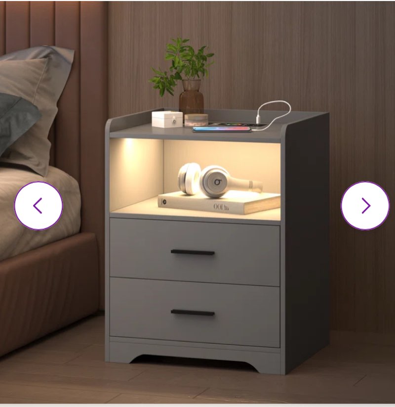 17.7\" W Unfinished Nightstand
