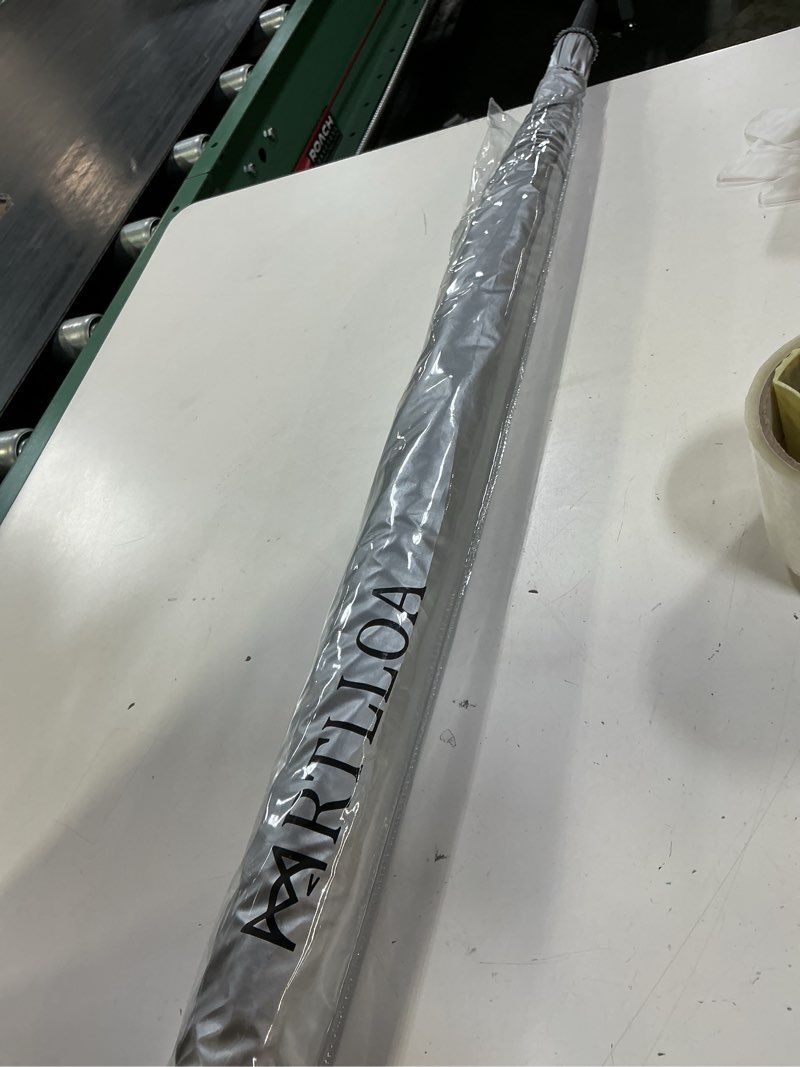 Condition photo showing Good Condition for mrtlloa 68/72 inch automatic open uv golf umbrella, extra large oversize double canopy vented windproof waterproof stick umbrellas for sun/rain(black/silver, 68 inch/silver)