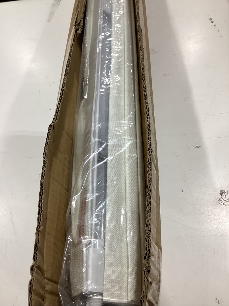 Condition photo showing Good Condition for lazblinds no tools no drill cordless roman shades for windows, blackout thermal insulated uv blocking window blinds, lightweight fabric blinds for indoor windows, 47" w x 60" h, blackout - white white 47" w × 60" h