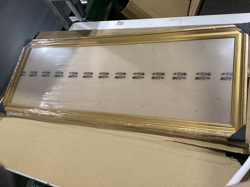 Condition photo showing New/Like New for gulethun 12x36 gold picture frame - rustic modern photo frame for wall decor, vintage poster display horizontal/vertical