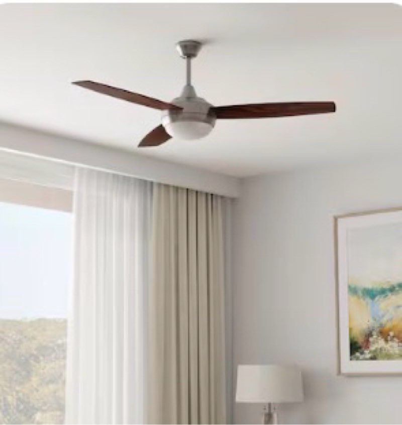 1k+ views last week harbor breeze beach creek 44-in brushed nickel with nutmeg/java blades led