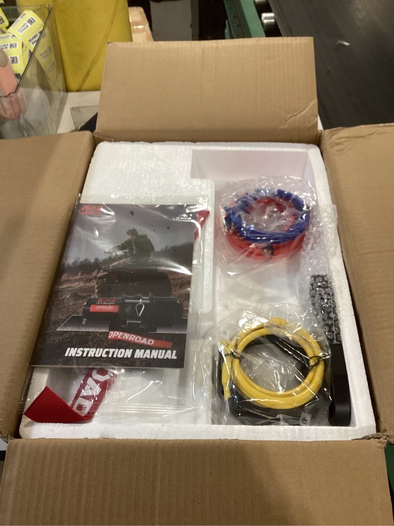 Condition photo showing Good Condition for openroad 4500 lb atv/utv winch,12v towing off-road electric utv winch with 1/4"×50' synthetic rope,wireless remote and rubber stopper (4500lb with synthetic rope)