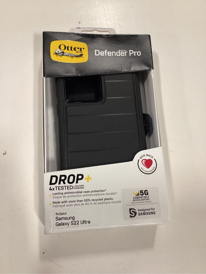 Condition photo showing New/Like New for OtterBox Defender Pro Case & Belt Clip/Stand for Samsung Galaxy S22 Ultra (NOT S22 or Plus or Other Models) (Black)