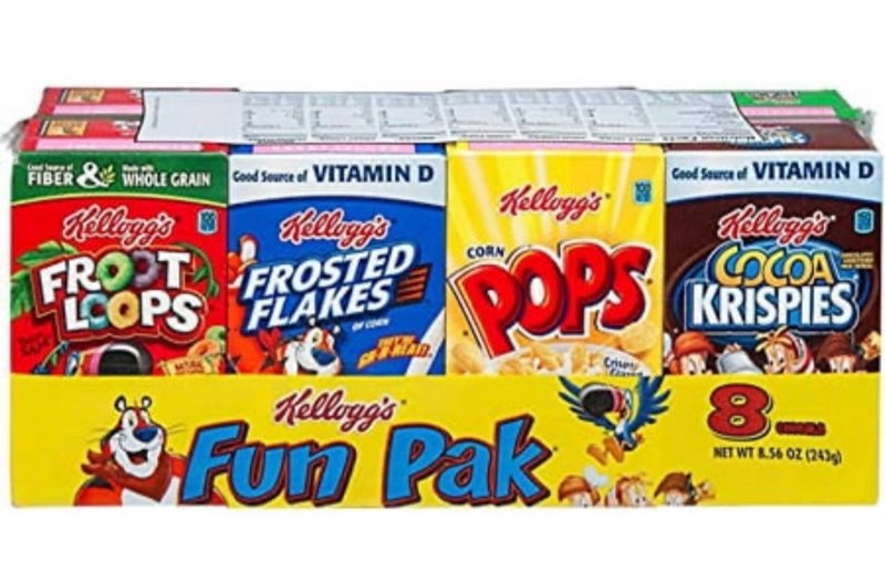 ((BB/Dec/01/2025))Kellogg s Variety Pack Breakfast Cereal  3.201 lb Case  48 Count