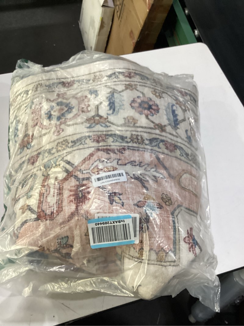 Condition photo showing New/Like New for 6x9 area rugs for living room ultra-soft washable rug vintage distressed boho area rug, non-slip retro print low pile stain resistant carpet for bedroom dining room kitchen office 6' x 9' (rectangular) beige/pink