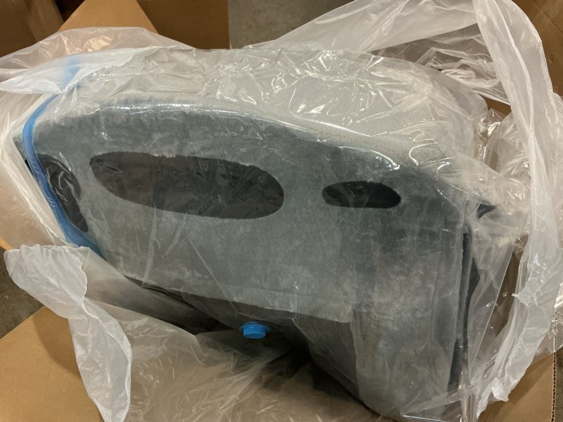 Condition photo showing Good Condition for reading pillow for gaming – extra large lap desk & arm rest with cup & phone holder, adjustable heights, laptop support, large pockets – comfortable for work, gaming & crocheting (furry grey)