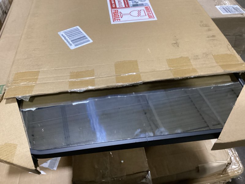 Condition photo showing Good Condition for 57x16 Door Hanging Full Length Mirror, Floor Stand (Height 5.7ft just Body in1.3ft) / Wall Mounted Metal Frame Arch Dressing Mirrors for Bedroom Living Room 57 inch Black Black 57"L x 16"W