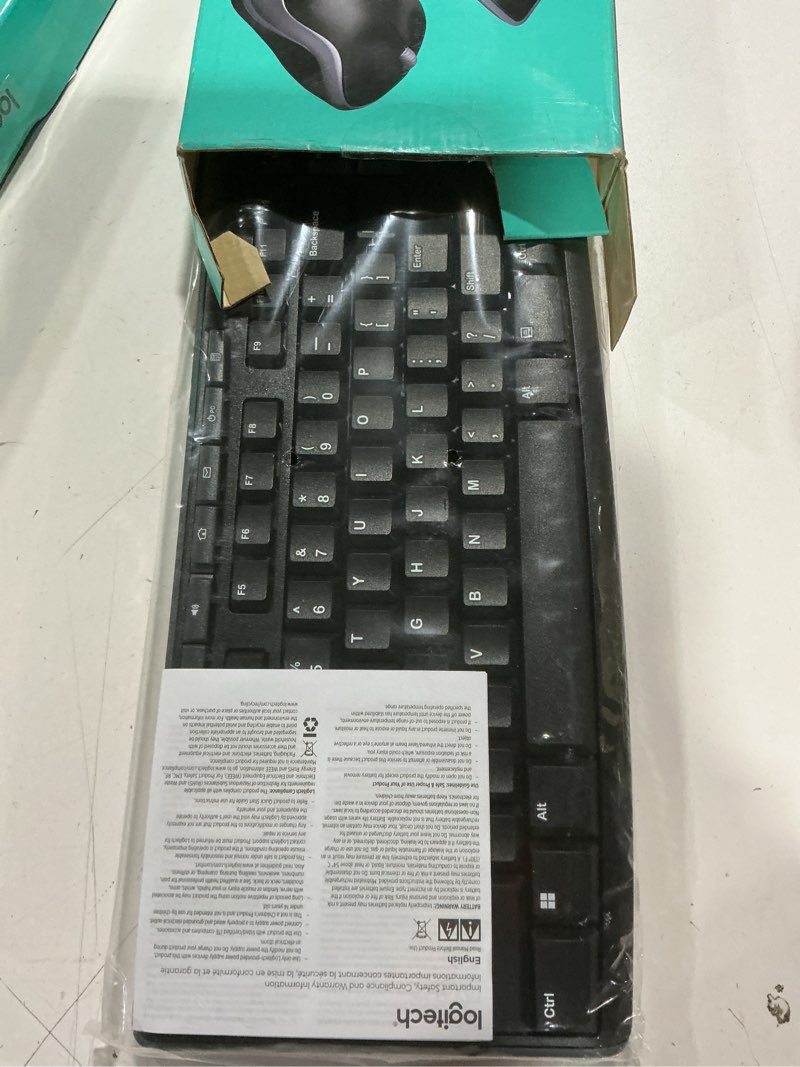 Condition photo showing As Is for logitech mk270 wireless keyboard and mouse combo for windows, 2.4 ghz wireless, compact mouse, 8 multimedia and shortcut keys, 2-year battery life, for pc, laptop - black black 1 pack combo