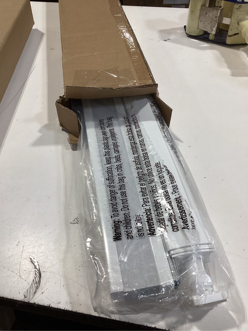 Condition photo showing Good Condition for lazblinds no tools no drill cordless cellular shades, top down bottom up (tdbu) honeycomb shades for home, blackout light blocking thermal insulation blinds for windows, 27" w x 48" h, white blackout - white 27" w x 48" h