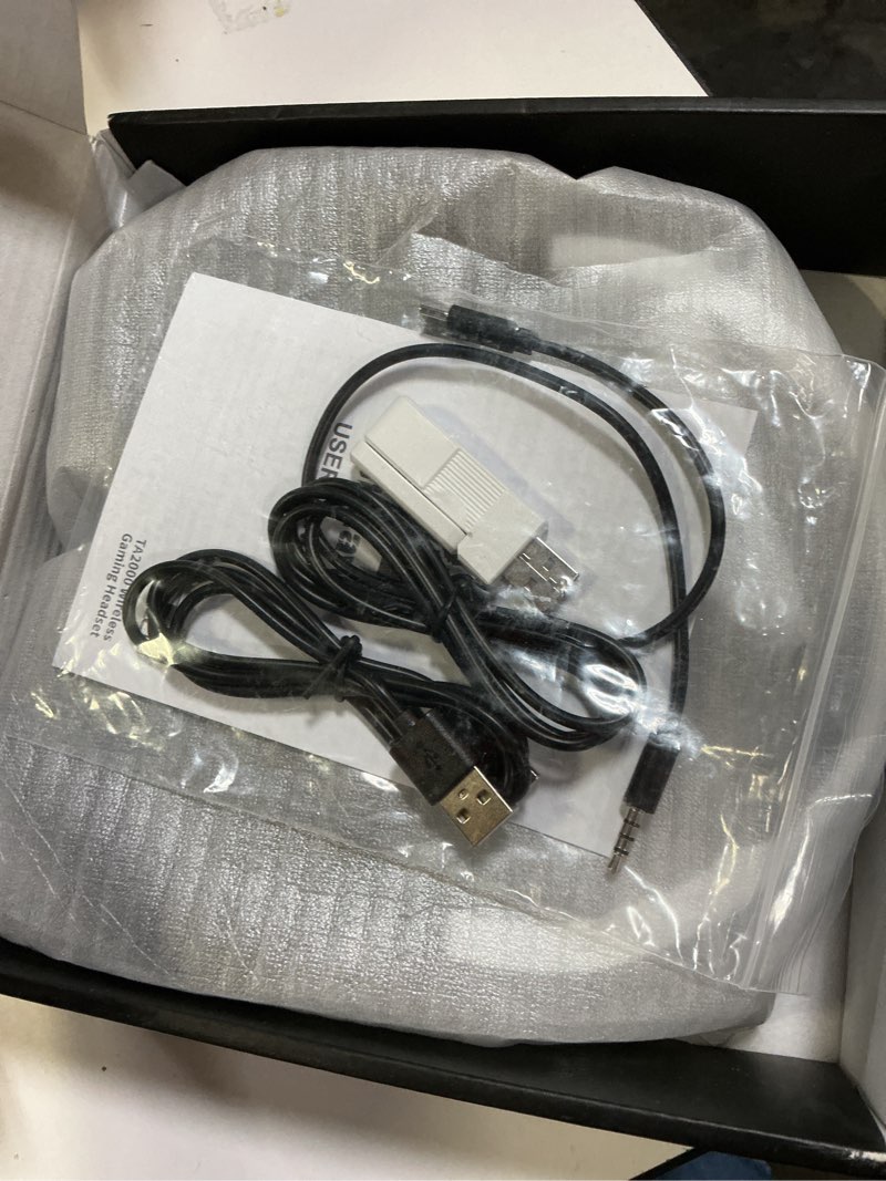 Condition photo showing New/Like New for wireless gaming headset with noise canceling microphone for ps5, pc, ps4, 2.4g/bluetooth gaming headphones with usb and type-c connector, wired mode for controller gamecube white regular edition