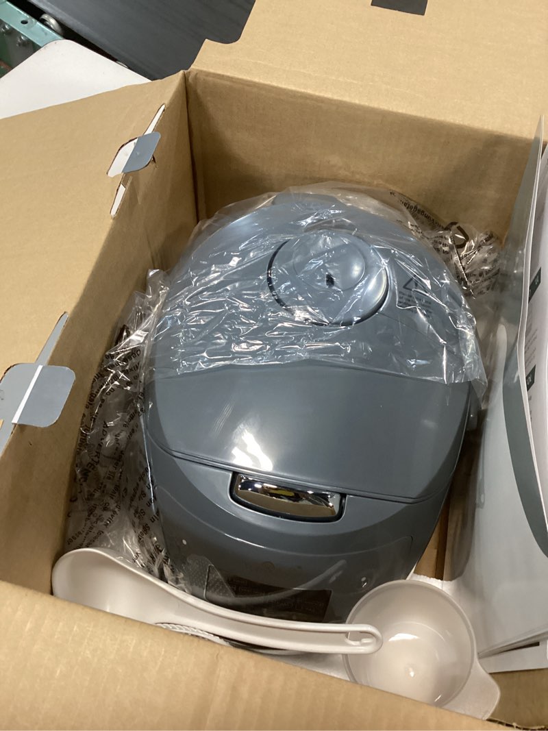 Condition photo showing New/Like New for Yum Asia Panda Mini Rice Cooker With Ninja Ceramic Bowl and Advanced Fuzzy Logic (3.5 cup, 0.63 litre) 4 Rice Cooking Functions, 4 Multicooker functions, Digital LED display - 120V Cobalt Grey