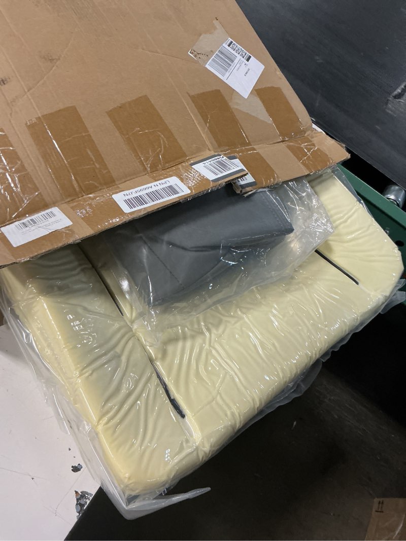 Condition photo showing Good Condition for nlqr slate gray driver side bottom replacement leather seat cover medium & foam cushion compatible with dodge ram 1500 2500 3500 4500 2006 2007 2008 2009