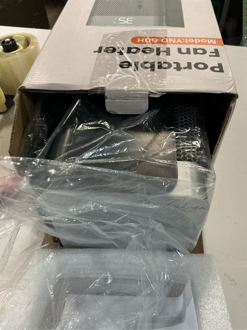Condition photo showing Good Condition for space heaters for indoor use, 1500w ptc ceramic electric heater with thermostat, room temperature display, 70° oscillation, remote control, 12h timer, quiet portable heater for office bedroom