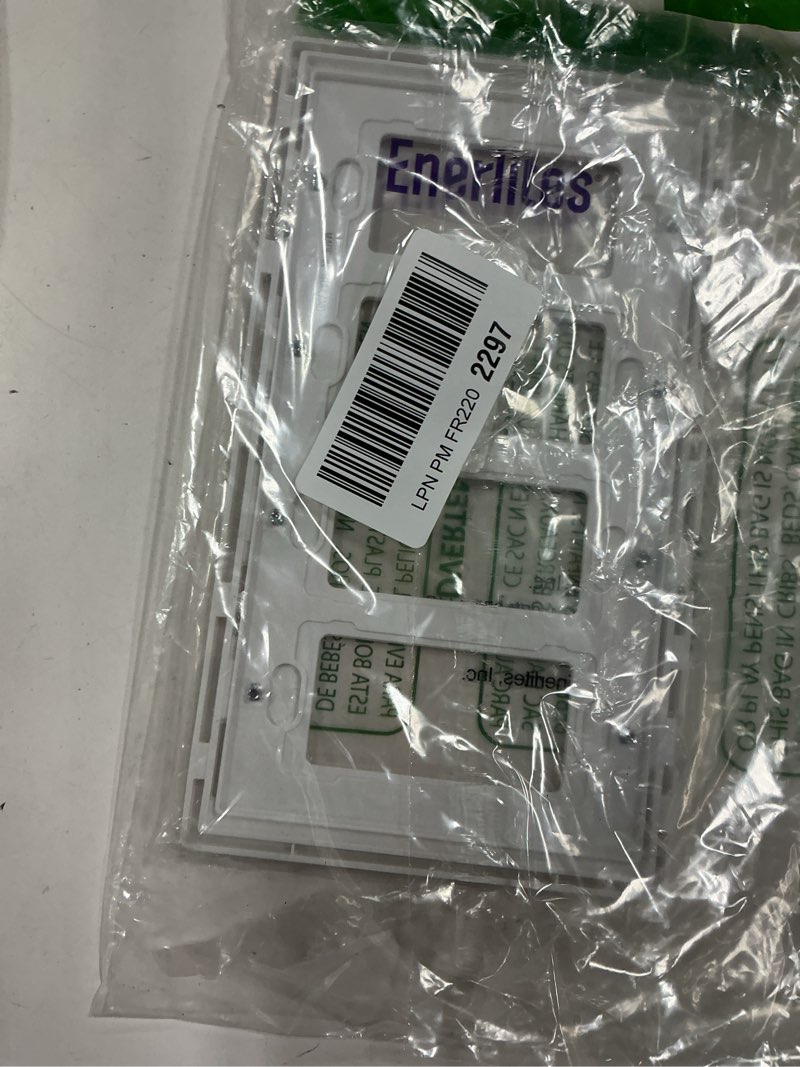 Condition photo showing Good Condition for ENERLITES Screwless Decorator Wall Plates Child Safe Outlet Covers, Gloss Finish, Medium Size 4-Gang 4.88" H x 8.58” L, Unbreakable Polycarbonate Thermoplastic, SI8834M-W, White Mid-Size White 4 Gang