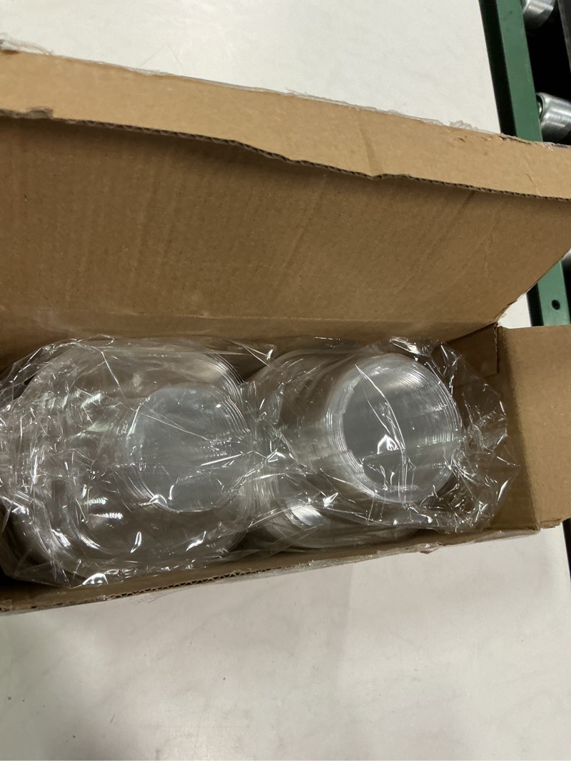 Condition photo showing New/Like New for 50 Pcs Individual Cupcake Containers, Clear Plastic Cupcake Holders with Lids, Spacious 3" Design for Frosted Cupcakes, Stackable & Reusable for Parties, Baking, Picnics