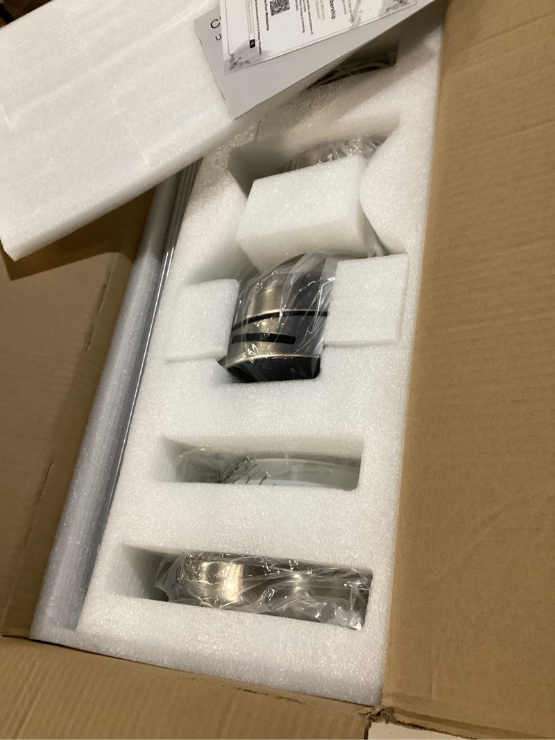 Condition photo showing New/Like New for 52" Flush Mount Ceiling Fans with Lights and Remote Control, Brushed Nickel, 6 Speeds Reversible DC Motor, 5 Blades Low Profile Ceiling Fans LED Light for Bedroom/Living Room (Silver)