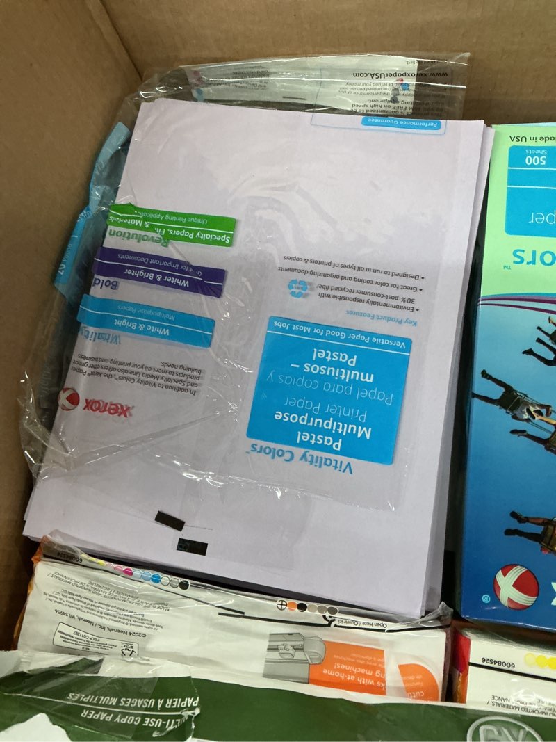 Condition photo showing Good Condition for 13 packs of assorted office printer paper 