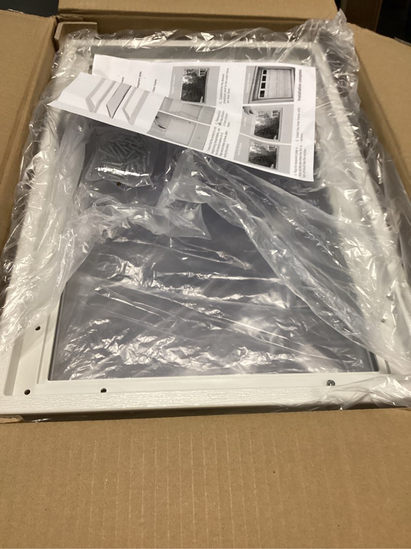 Condition photo showing Good Condition for 4 Pack Garage Door Windows, Replacement Vinyl Window Inserts with UV Resistant Resin Glass for Garage Doors, 20.8 x 13.8 inch (Clear Design)