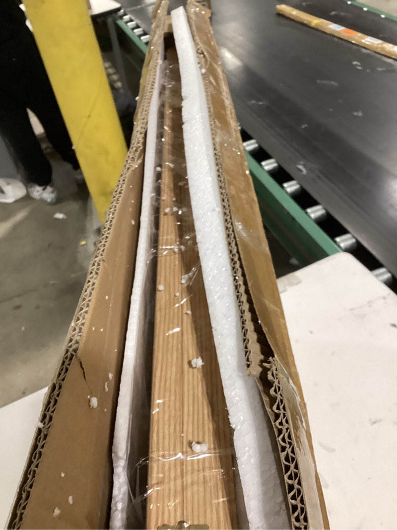 Condition photo showing New/Like New for KCRasan Jersey Frame Display Case - Jersey Display Case - Large Lockable Frames Shadow Box with UV Protection for Baseball Basketball Football Soccer Hockey Sport Shirt Military Uniform Oak Finish OAK Frame - 1 Pack