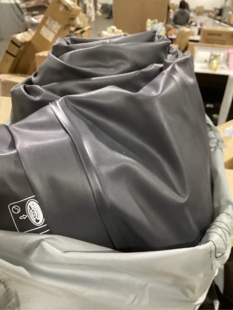 Condition photo showing As Is for innotruth king size air mattress with built in pump, famiy choice award winner, inflatable blow up mattress, 18" raised 2-4 persons family air bed for guests & home, ideal for temporary use, 700 lbs grey king 18" height (for home/indoor)