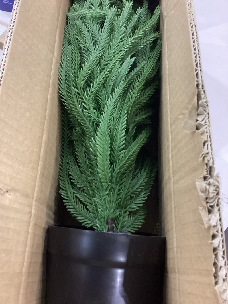 Artificial Norfolk Pine Tree 24in Tabletop Christmas Tree Decoration Outdoor Indoor Home Decor