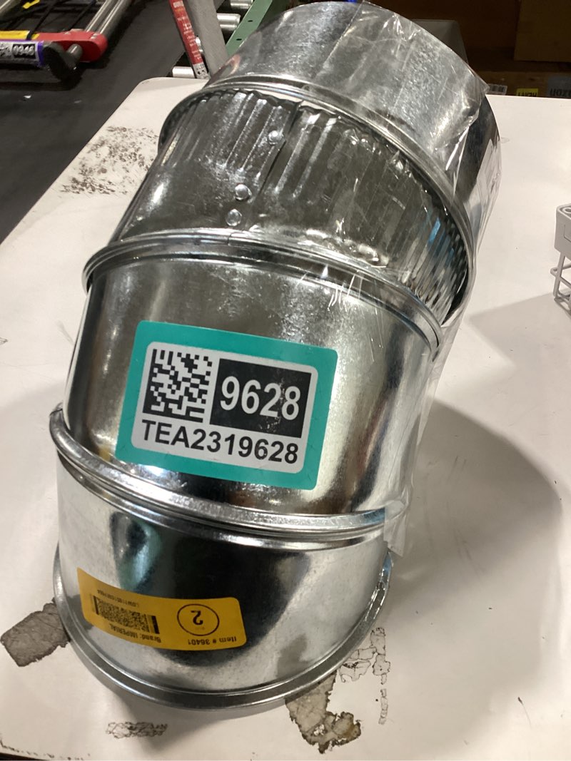 Condition photo showing Good Condition for imperial 6-in x 10-in galvanized duct