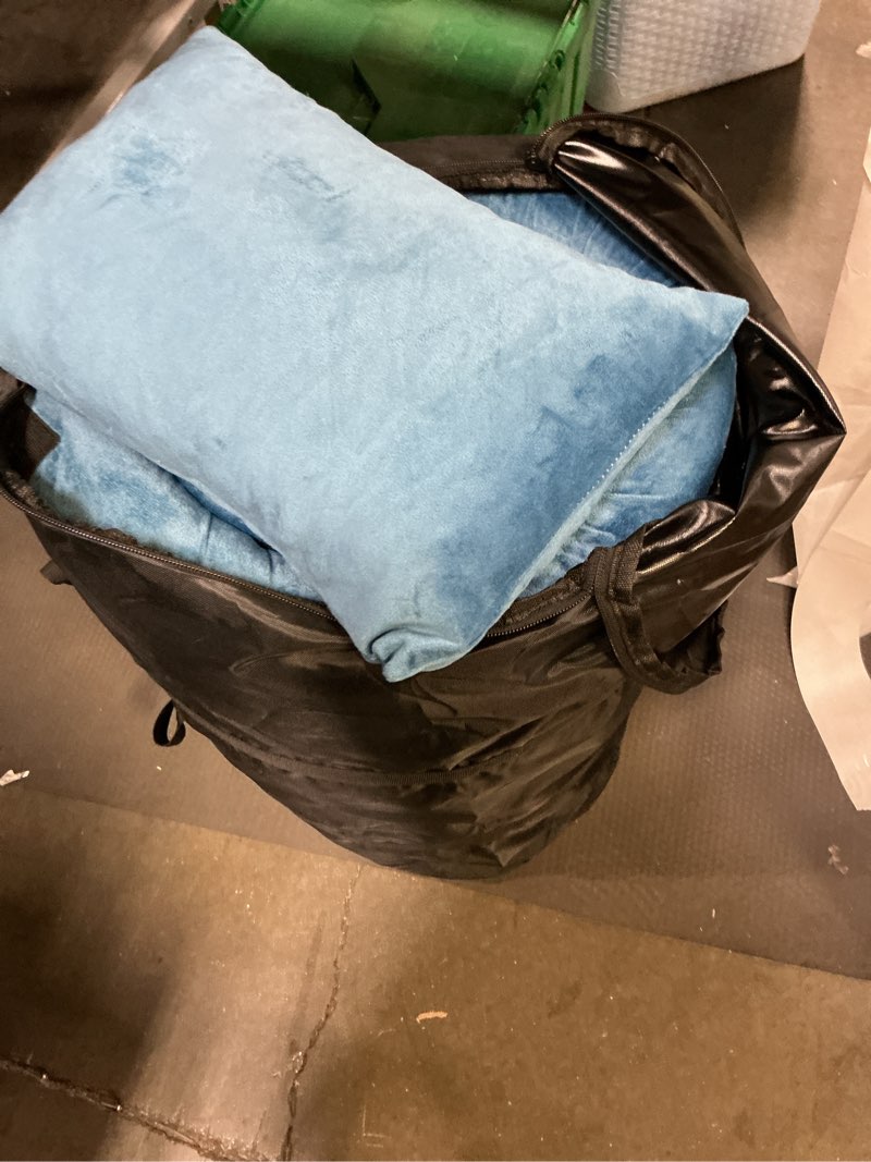 Condition photo showing Good Condition for memory foam camping mattress pad, comfortable thick floor sleeping mat for adults with waterproof and non-slip bottom, portable roll up mattress for sleepover guest,cot mad for car camping kid:62*23*3" blue