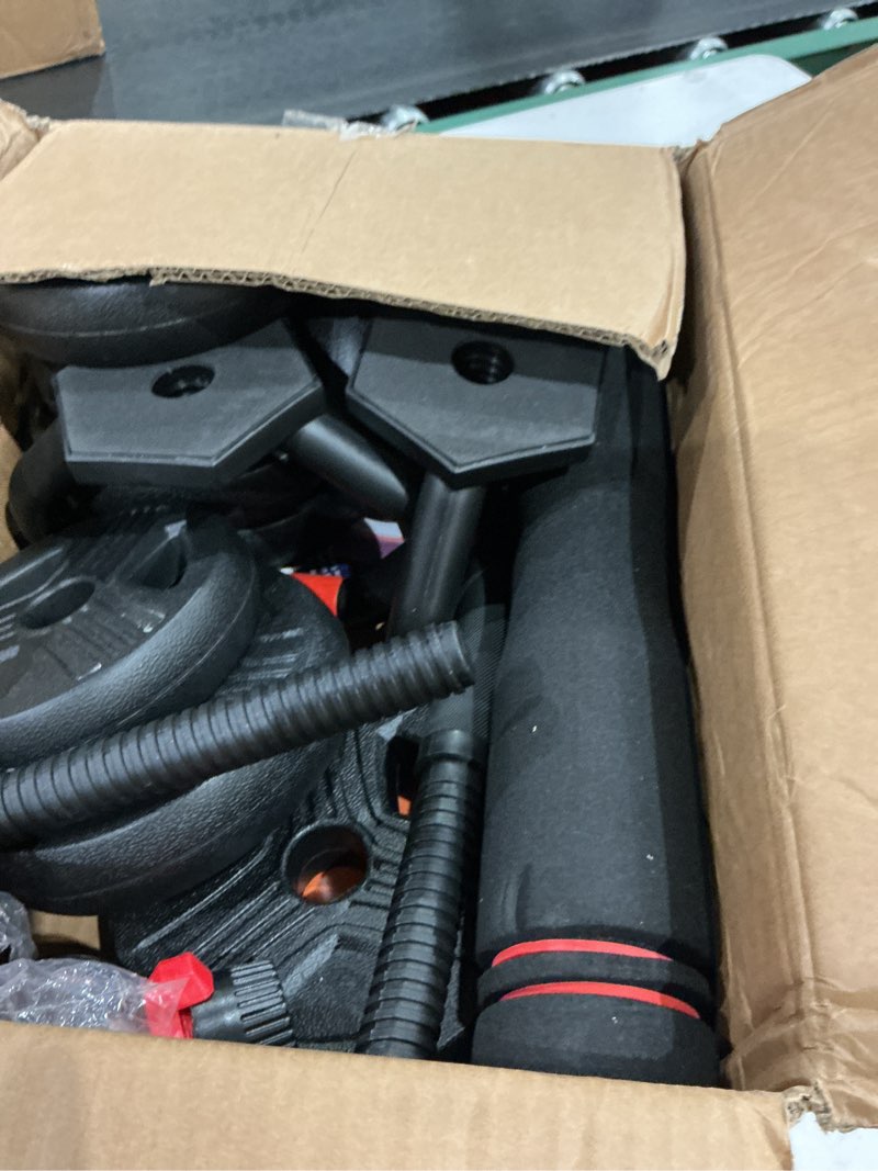 Condition photo showing Good Condition for fitplam adjustable dumbbell set,20/35/45/55/70/90lbs free weights set with upgraded nut, 5 in 1 weight set used as kettlebells, barbell, push up stand, fitness exercise for home gym suitable men/women
