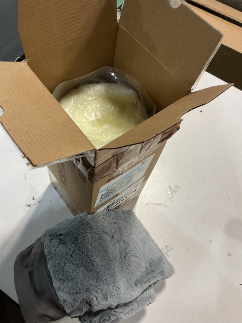 Condition photo showing Good Condition for ksiia orthopedic dog bed, deluxe plush waterproof, 29 x 18 inch, gray, 3-inch thick high-density egg crate foam, removable cover, machine washable light grey 29.0"l x 18.0"w x 3.0"th
