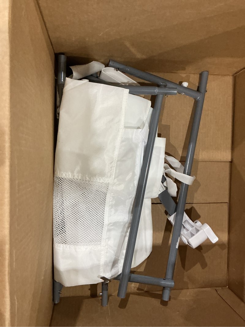 Condition photo showing As Is for regalo swing down crib rail, with reinforced anchor safety system 33 inch