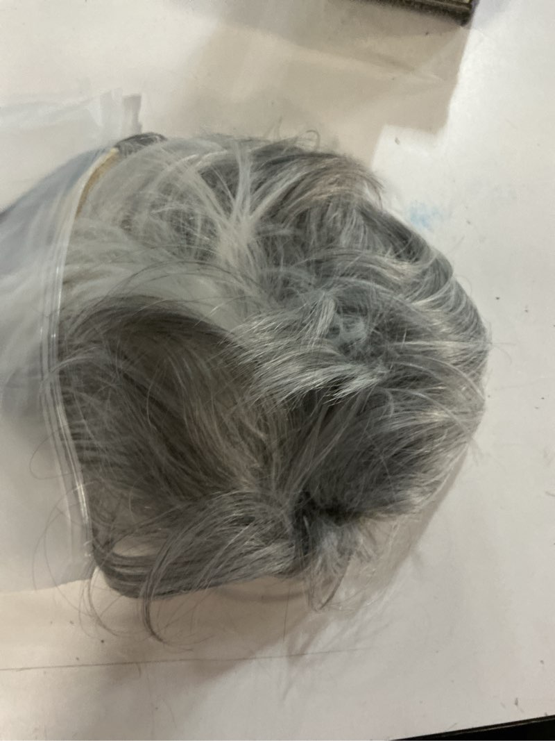 Condition photo showing Good Condition for Short Gray Wigs for White Women Pixie Cut Wig with Bangs Natural Synthetic Hair Wigs for Daily Use
