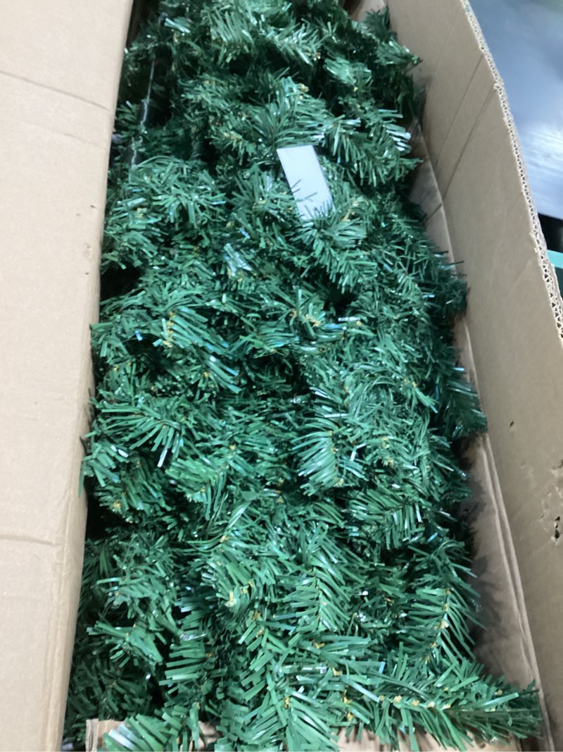 Condition photo showing As Is for Best Choice Products 6ft Premium Hinged Artificial Holiday Christmas Pine Tree for Home, Office, Party Decoration w/ 1,000 Branch Tips, Easy Assembly, Metal Hinges & Foldable Base,size 7.5 Ft ,gw,20;8