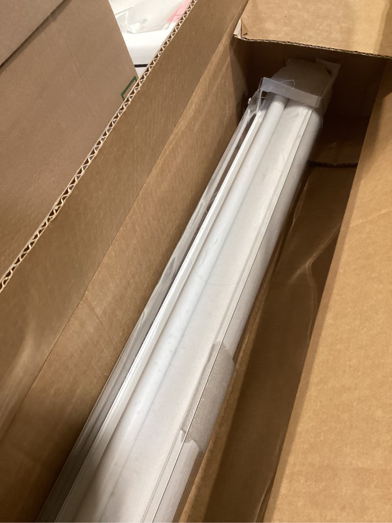 Condition photo showing As Is for shademoon cordless blackout window roller shades, pull down spring system indoor blinds, room darkening waterproof uv blocking thermal insulated fabric for home office (white, width 23", height 72") white 23"w x 72"h