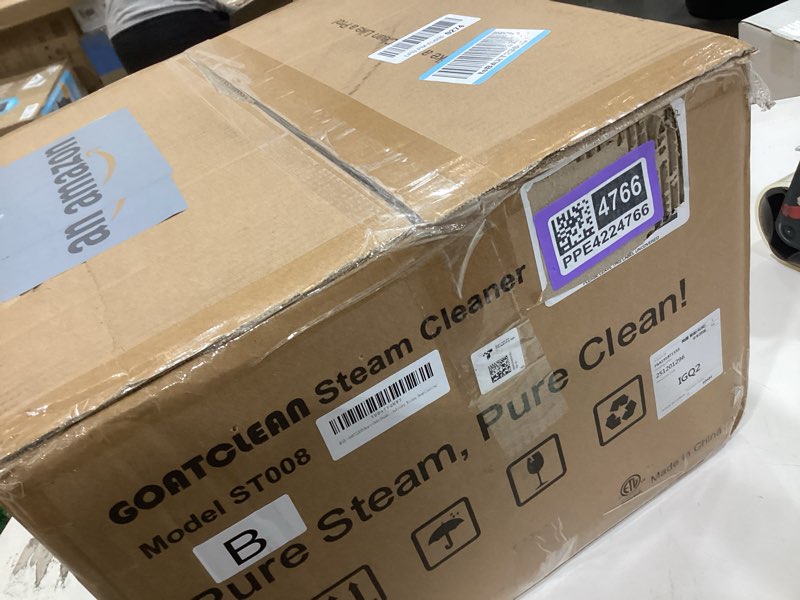 Condition photo showing Good Condition for heavy-duty steam cleaner - 1500w multipurpose handheld floor steamer with 22 accessories 16ft cord for home, car detailing, tile, grout, carpet, wallpaper, upholstery, window, deep cleaning