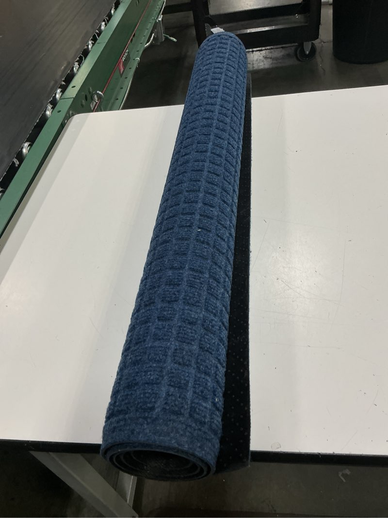 Condition photo showing Good Condition for gorilla grip® hydroabsorb door mat for indoor outdoor use, 47x35 blue 