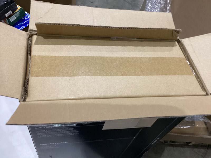 Condition photo showing As Is for Globe Electric 61000052 60" Floor Lamp, Matte Black, Square White Fabric Shade, On/Off Rotary Switch on Socket, Square Rod, Reading Lamp, Home Office Accessories, Home Décor, Home Improvement Matte Black, Metalic