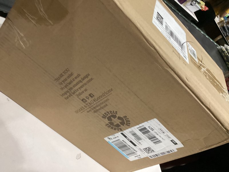 Condition photo showing Good Condition for Levtex Home - Cross Stitch Chambray Quilt Set - King Quilt + Two King Pillow Shams - Cross Stitched Pattern - Quilt Size (106x92in.) and Pillow Sham Size (36x20in.) - Reversible - Cotton Fabric Quilt - King Chambray