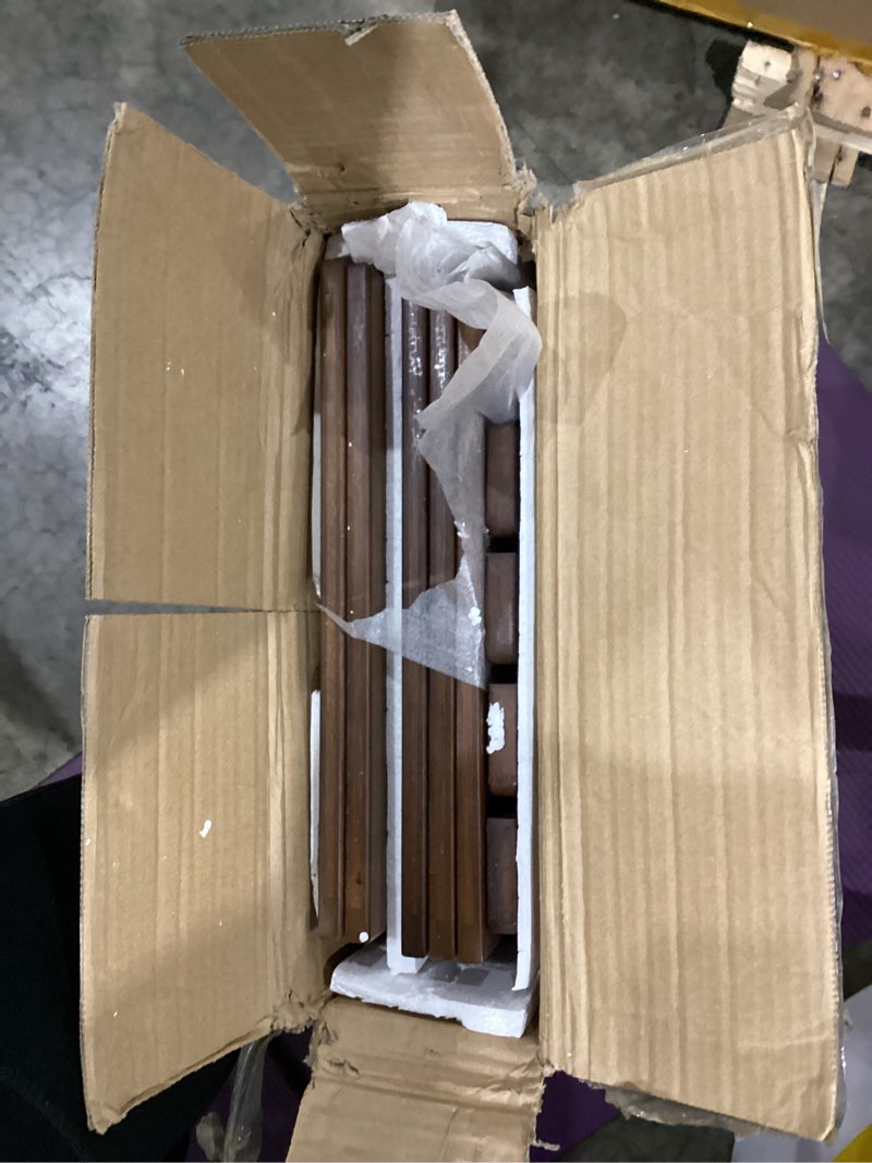 Condition photo showing As Is for wire shelf covers, bamboo wire rack covers for pantry, closet (5pcs, 24" w x 12" d) 24"w x 12"d 5