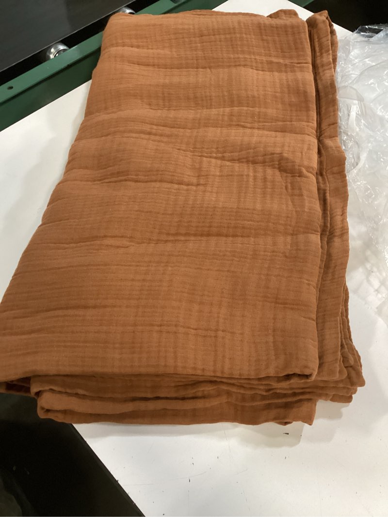 Condition photo showing Good Condition for quince  airy gauze organic cotton blanket terracotta king 