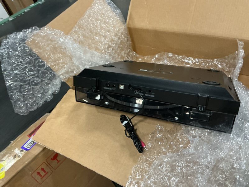 Condition photo showing As Is for sony ps-lx3bt wireless bluetooth turntable (2026 model) : fully automatic belt drive vinyl record player with built-in phono eq, black (new) ps-lx3bt