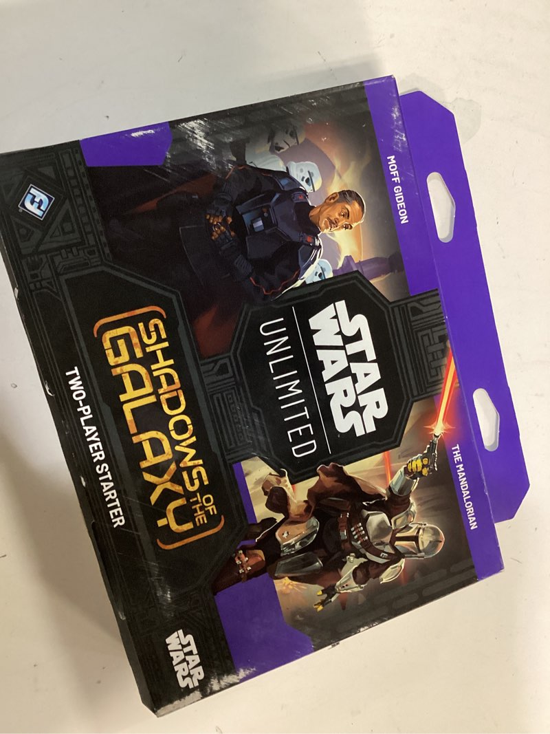 Condition photo showing New/Like New for Asmodee Star Wars: Unlimited TCG Shadows of The Galaxy Starter Set - Master The Galaxy! Fast-Paced Trading Card Game for Kids and Adults, Ages 12+, 2 Players, 20 Minute Playtime