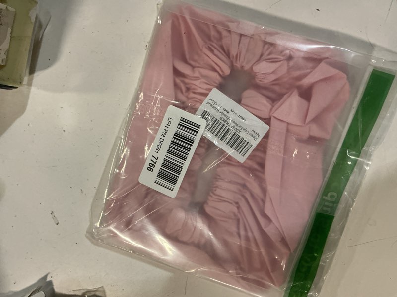 Condition photo showing New/Like New for Reusable Shower Cap for Women, Large Waterproof Shower Bonnet Washable Elastic Band Bath Hair Hat for Long Hair, Braids(Pink)